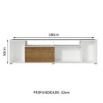 Rack para TV até 65 Polegadas Madesa Cancun – BrancoRustic - Imagem 3