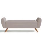 Recamier Bau Italia 1,40m Suede Bege – Inova Decor - Imagem 3