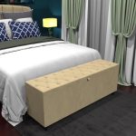 Recamier Bau Rico 140x Suede Cappuccino – Majú Decor - Imagem 2