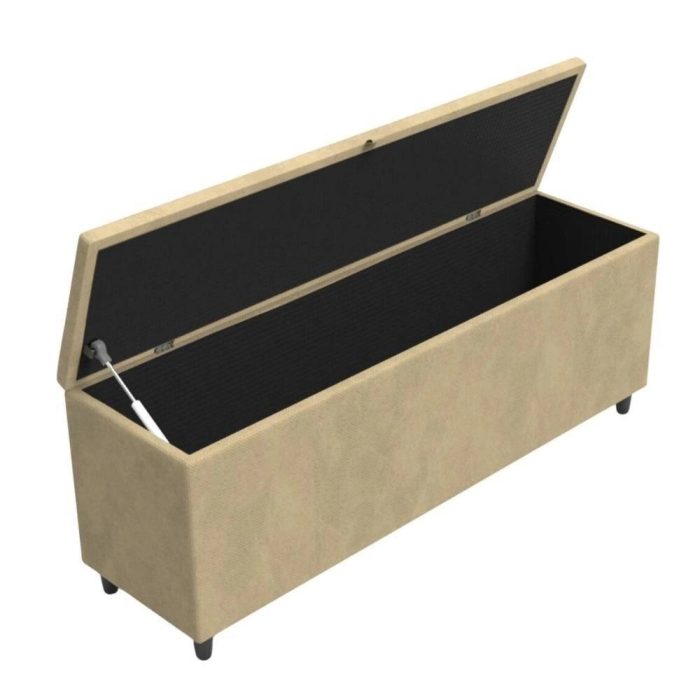 Recamier Bau Rico 140x Suede Cappuccino – Majú Decor - Imagem 3