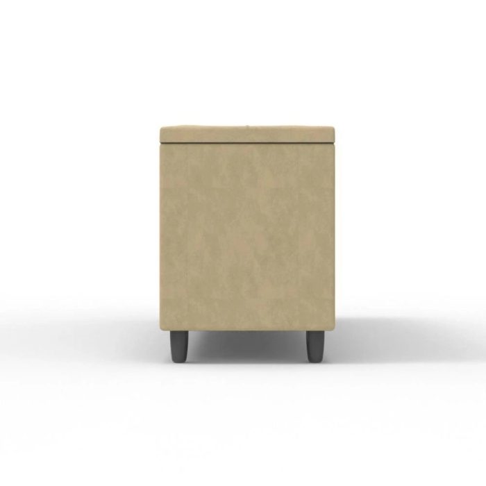 Recamier Bau Rico 140x Suede Cappuccino – Majú Decor - Imagem 4