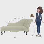 Recamier Namoradeira Divã Lado Esquerdo Olivia Suede Bege – ds Estofados - Imagem 3