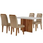 Recamier Baú Casal Com Pés De Madeira Retro 150Cm Marrom - Imagem 2