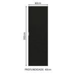 Sapateira Armário Multiúso Madesa Isis 1 Porta – Preto - Imagem 4