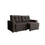 Sofá 2 Lugares Retrátil Lubeck Suede Grafite 140 cm - Imagem 4