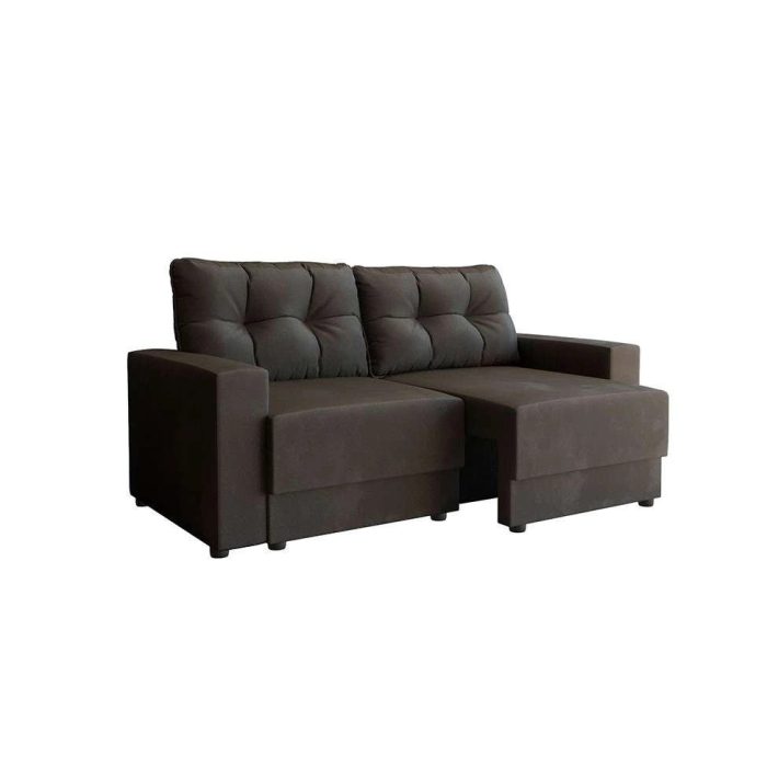 Sofá 2 Lugares Retrátil Lubeck Suede Grafite 140 cm - Imagem 4