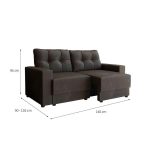 Sofá 2 Lugares Retrátil Lubeck Suede Grafite 140 cm - Imagem 2