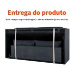 Sofá 2 Lugares Retrátil Lubeck Suede Grafite 140 cm - Imagem 5