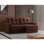 Sofá 2 Lugares Retrátil Lubeck Suede Marrom 140 cm - Imagem 2