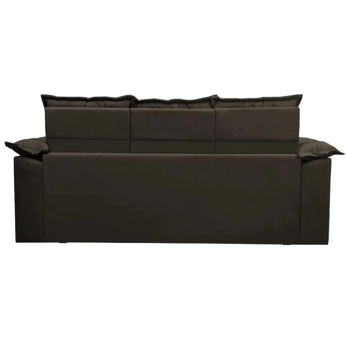 Sofá 3 Lugares Retrátil e Reclinável Cama inBox Compact 2,00m Velusoft Café - Imagem 6