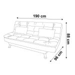 Sofá-Cama 3 Lugares Casal Premium Suede Cinza - Imagem 3