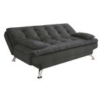 Sofá-Cama 3 Lugares Casal Premium Suede Cinza - Imagem 5