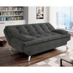 Sofá-Cama 3 Lugares Casal Premium Suede Cinza - Imagem 6