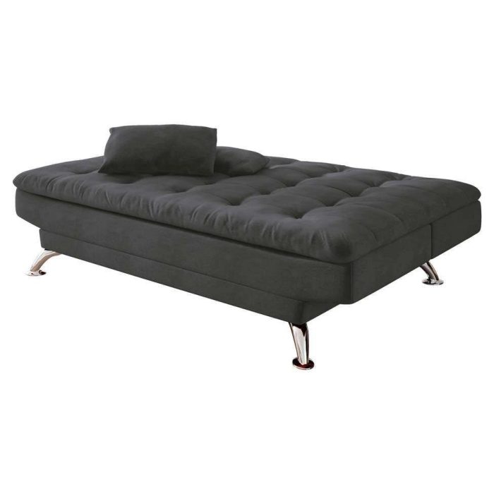 Sofá-Cama 3 Lugares Casal Premium Suede Cinza - Imagem 8