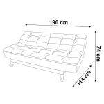 Sofá-Cama 3 Lugares Casal Premium Suede Velvet Bege - Imagem 4
