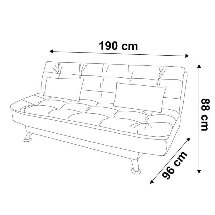 Sofá-Cama 3 Lugares Casal Premium ii Suede Café - Imagem 8
