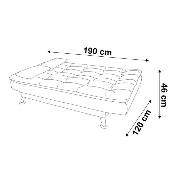 Sofá-Cama 3 Lugares Casal Premium ii Suede Café - Imagem 6