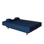 Sofá-Cama Casal 3 Lugares Jimmy Suede Azul Marinho - Imagem 4