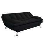 Sofá-Cama Casal 3 Lugares Premium Suede Pés de Metal Preto - Imagem 3