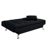 Sofá-Cama Casal 3 Lugares Premium Suede Pés de Metal Preto - Imagem 5