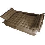 Sofá Retrátil Reclinável E Cama 2,75m Cama Inbox Flex Suede Velusoft Castor - Imagem 5