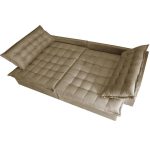 Sofá Retrátil Reclinável E Cama 2,95m Cama Inbox Flex Suede Velusoft Bege - Imagem 5