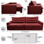 Sofá Retrátil Reclinável E Cama 2,95m Cama Inbox Flex Suede Velusoft Vermelho - Imagem 4