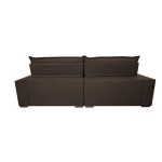 Sofá Retrátil e Reclinável 2,75m Molas Ensacadas Cama inBox Spazus com Bordado 3D Velusoft Café - Imagem 6