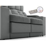 Sofá com Porta Copos e Carregador USB Eureka 1,70m Assento Retrátil e Reclinável Velosuede Grafite – netsofas - Imagem 3