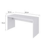 Mesa de Escritório Diretor Branca 150 cm - Imagem 3