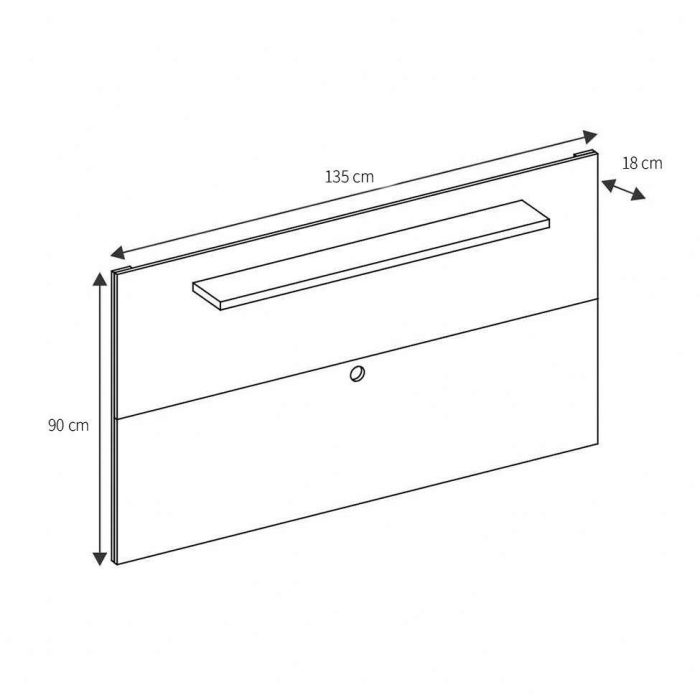 Painel para TV até 60 Polegadas Safira Cinza - Imagem 3